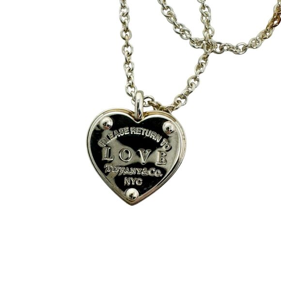 Tiffany & Co. Return to Tiffany Love Heart Key Double Chain Bracelet Silver 925 - Picture 2 of 6